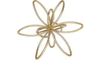 Gold Geometric Sphere Cube Abstract Table Sculpture