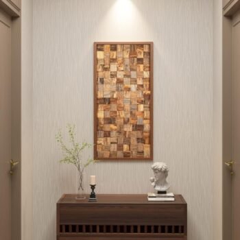Wood Wall Decor | USA Grown Hardwood, Rustic Wooden Wall Art, Home Decorations for Living Room and Bedroom Aesthetic, Framed and Ready to Hang, Rustic, 36" x 18"