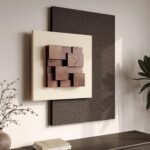 Large Wood Abstract Wall Art for Living Room, Modern 3D Artwork for Walls